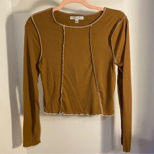 NWT Gaze DTLA Long Sleeve Ribbed Top Sz S